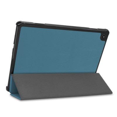 Lenovo Tab M10 FHD REL (X605FC) atverčiamas žalias odinis dėklas (sulankstomas) | Priedai.lt