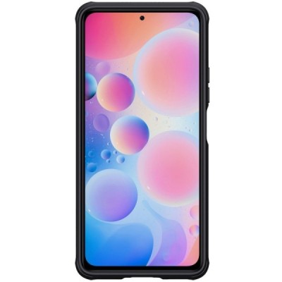 Xiaomi Poco F3 (Mi 11i) „Nillkin“ CamShield juodas dėklas, nugarėlė su kameros apsauga | Priedai.lt