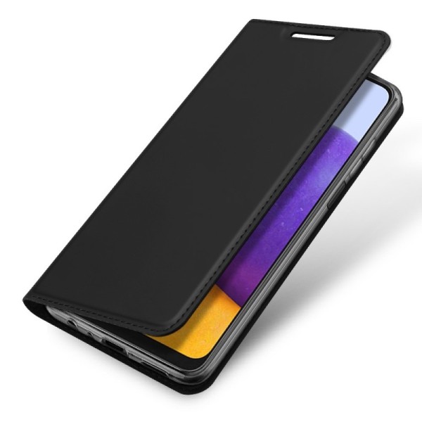 „Dux Ducis“ Skin atverčiamas dėklas - juodas (Galaxy A22 4G)