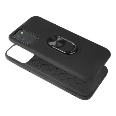 Sustiprintos apsaugos „Kickstand“ Samsung Galaxy A03s SM-A037G juodas kieto silikono (TPU) ir plastiko dėklas | Priedai.lt