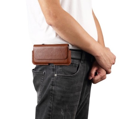 „Waist“ universali ruda odinė įmautė prie (ant) diržo (XL+ dydis) | Priedai.lt