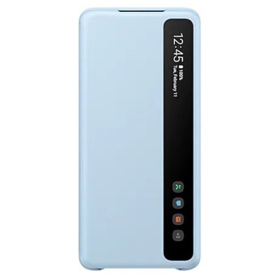 Samsung Galaxy S20+ (G985) originalus Smart Clear View Cover (EF-ZG985CLEGEU) atverčiamas šviesiai mėlynas dėklas - knygutė | Pr