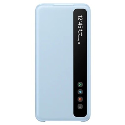 Samsung Galaxy S20 (G980) originalus Smart Clear View Cover (EF-ZG980CLEGEU) atverčiamas šviesiai mėlynas dėklas - knygutė | Pri