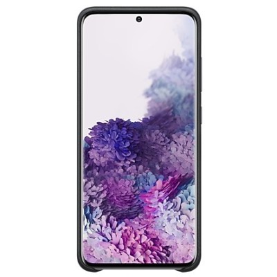 Samsung Galaxy S20 (G980) Leather Cover juodas odinis dėklas | Priedai.lt