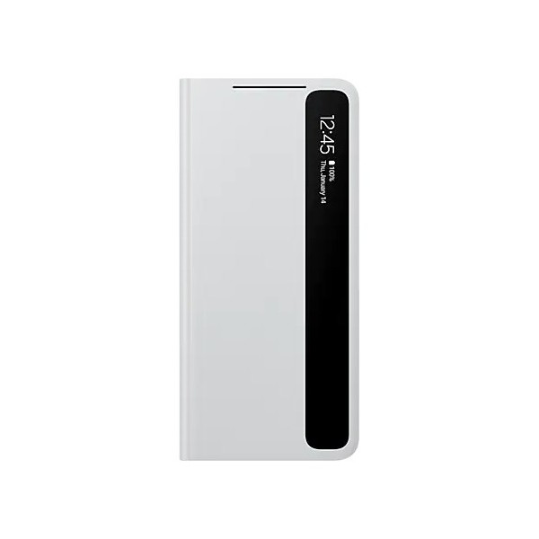 „Samsung“ Smart Clear View Cover atverčiamas dėklas - šviesiai pilkas (Galaxy S21 Ultra)