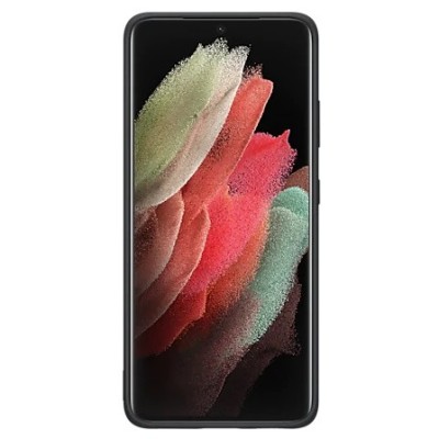 Samsung Galaxy S21 Ultra (G998B) „Samsung“ Silicone Cover kieto silikono juodas dėklas | Priedai.lt