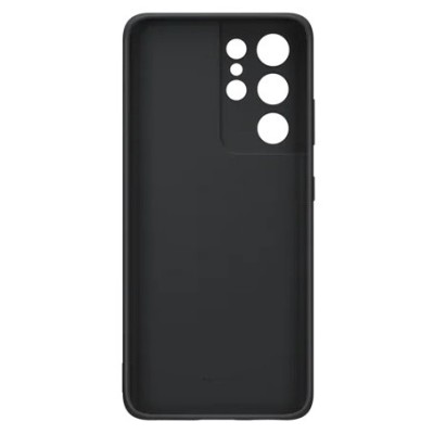 Samsung Galaxy S21 Ultra (G998B) „Samsung“ Silicone Cover kieto silikono juodas dėklas | Priedai.lt