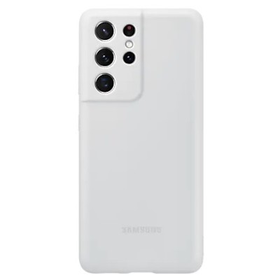 Samsung Galaxy S21 Ultra (G998B) „Samsung“ Silicone Cover kieto silikono šviesiai pilkas dėklas | Priedai.lt