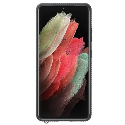 Samsung Galaxy S21 Ultra (G998B) „Samsung“ Clear Protective Cover kieto silikono pilkas dėklas | Priedai.lt