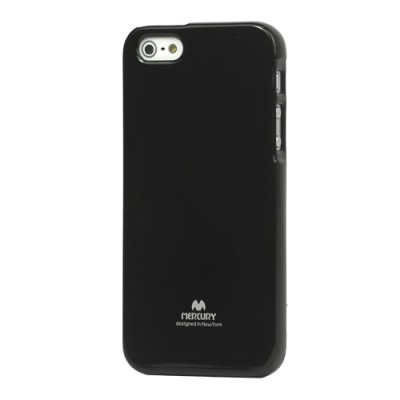 „Mercury“ Color kieto silikono (TPU) juodas Apple iPhone SE (5, 5s) dėklas (dėkliukas) / Priedai.lt