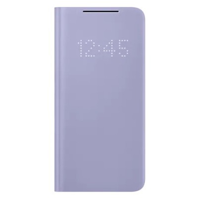 Samsung Galaxy S21 (G991B) originalus Smart Led View Cover atverčiamas violetinis dėklas - knygutė | Priedai.lt