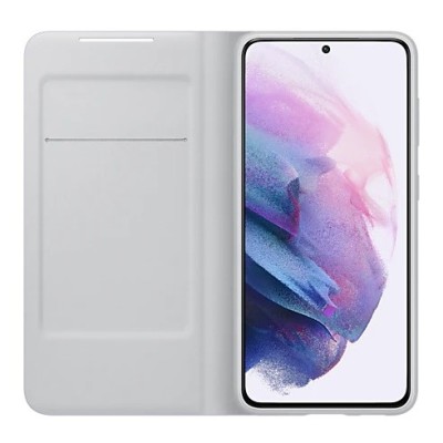 Samsung Galaxy S21 (G991B) originalus Smart Led View Cover atverčiamas violetinis dėklas - knygutė | Priedai.lt