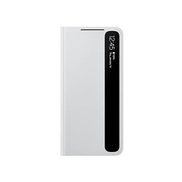 „Samsung“ Smart Clear View Cover atverčiamas dėklas - šviesiai pilkas (Galaxy S21)