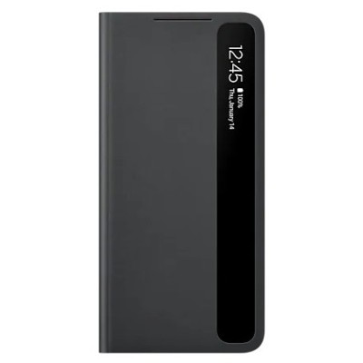 Samsung Galaxy S21+ (G996B) originalus Smart Clear View Cover (EF-ZG996CBEGEE) atverčiamas juodas dėklas - knygutė | Priedai.lt