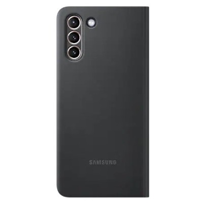 Samsung Galaxy S21+ (G996B) originalus Smart Clear View Cover (EF-ZG996CBEGEE) atverčiamas juodas dėklas - knygutė | Priedai.lt