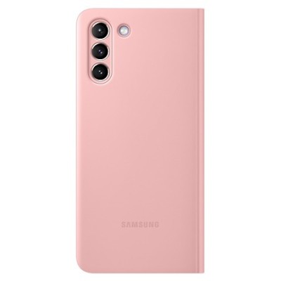 Samsung Galaxy S21+ (G996B) originalus Smart Clear View Cover (EF-ZG996CPEGEE) atverčiamas rožinis dėklas - knygutė | Priedai.lt