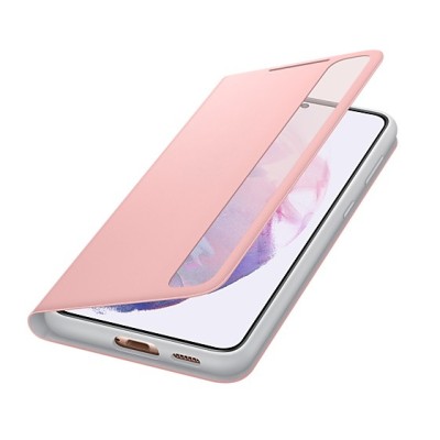Samsung Galaxy S21+ (G996B) originalus Smart Clear View Cover (EF-ZG996CPEGEE) atverčiamas rožinis dėklas - knygutė | Priedai.lt