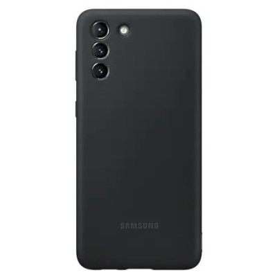 Samsung Galaxy S21+ (G996B) „Samsung“ Silicone Cover kieto silikono juodas dėklas | Priedai.lt
