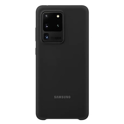 Samsung Galaxy S20 Ultra (G988) „Samsung“ Silicone Cover kieto silikono juodas dėklas | Priedai.lt