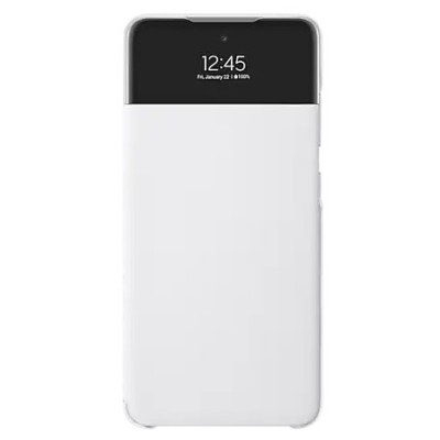 Samsung Galaxy A52 5G (A526B, A525F) originalus S View Wallet Cover atverčiamas baltas dėklas - knygutė | Priedai.lt