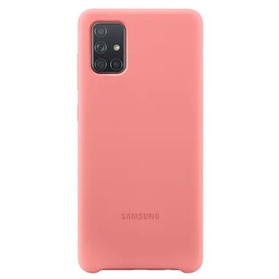 Samsung Galaxy A71 (A715) „Samsung“ Silicone Cover kieto silikono rožinis dėklas | Priedai.lt
