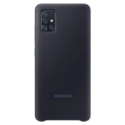 Samsung Galaxy A51 (A515) „Samsung“ Silicone Cover kieto silikono juodas dėklas | Priedai.lt