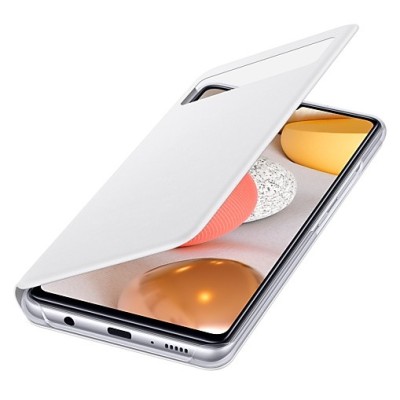 Samsung Galaxy A42 5G originalus S View Wallet Cover atverčiamas baltas dėklas - knygutė | Priedai.lt