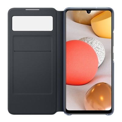 Samsung Galaxy A42 5G originalus S View Wallet Cover atverčiamas juodas dėklas - knygutė | Priedai.lt