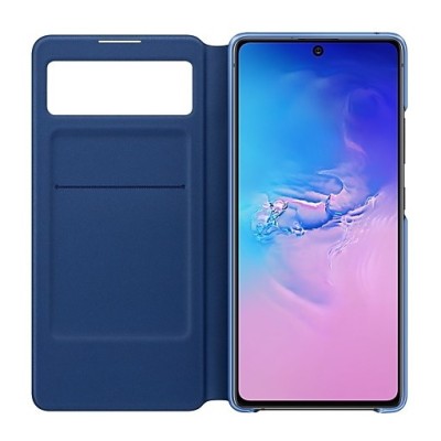 Samsung Galaxy S10 Lite (G970) originalus S View Wallet Cover atverčiamas juodas dėklas - knygutė | Priedai.lt