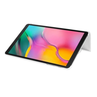 Originalus Samsung Galaxy Tab A 10.1 2019 (T515, T510) Book Cover EF-BT510 atverčiamas baltas odinis dėklas | Priedai.lt