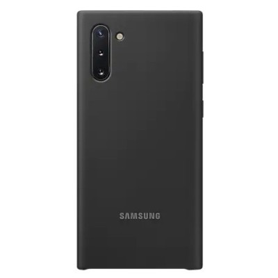 Samsung Galaxy Note 10 (N970F) „Samsung“ Silicone Cover kieto silikono juodas dėklas | Priedai.lt