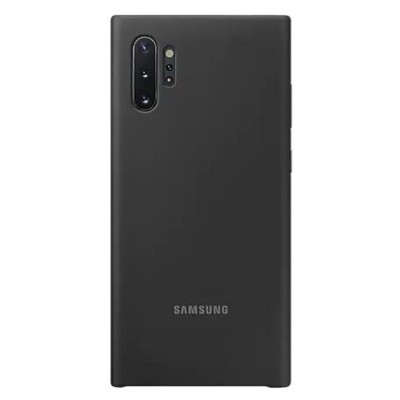 Samsung Galaxy Note 10+ (N975F) „Samsung“ Silicone Cover kieto silikono juodas dėklas | Priedai.lt