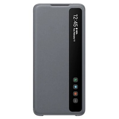 Samsung Galaxy S20 Ultra (G988) originalus Smart Clear View Cover (EF-ZG988CJEGEU) atverčiamas pilkas dėklas - knygutė | Priedai