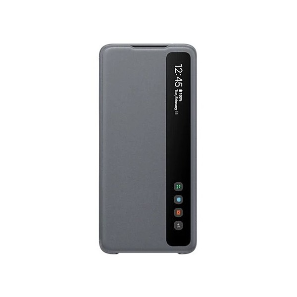 „Samsung“ Smart Clear View Cover atverčiamas dėklas - pilkas (Galaxy S20 Ultra)