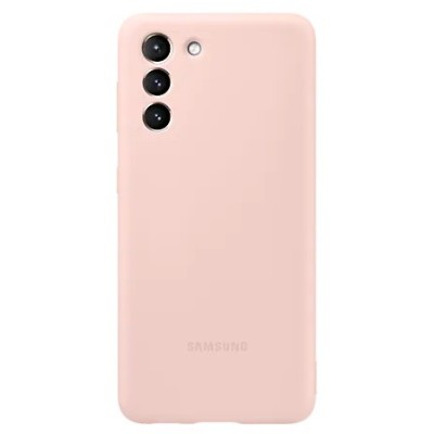 Samsung Galaxy S21 (G991B) „Samsung“ Silicone Cover kieto silikono rožinis dėklas | Priedai.lt