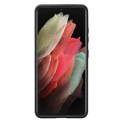 Samsung Galaxy S21 Ultra (G998B) „Samsung“ Protective Standing Cover kieto silikono juodas dėklas | Priedai.lt