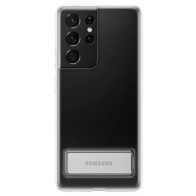 Samsung Galaxy S21 Ultra (G998B) „Samsung“ Clear Standing Cover kieto silikono skaidrus dėklas | Priedai.lt
