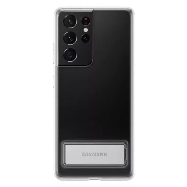 „Samsung“ Clear Standing Cover dėklas - skaidrus (Galaxy S21 Ultra)