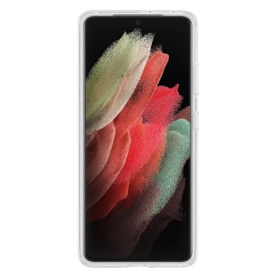 Samsung Galaxy S21 Ultra (G998B) „Samsung“ Clear Standing Cover kieto silikono skaidrus dėklas | Priedai.lt