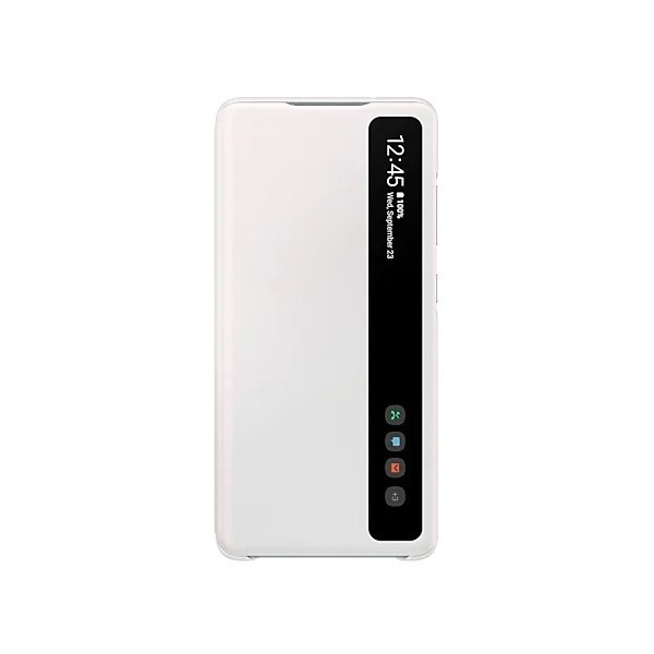 „Samsung“ Smart Clear View Cover atverčiamas dėklas - baltas (Galaxy S20 FE)
