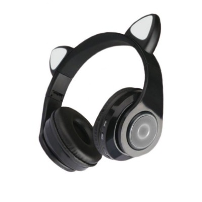 „Cat Ear“ Wireless belaidės juodos ausinės su lankeliu (laisvų rankų įranga) | Priedai.LT