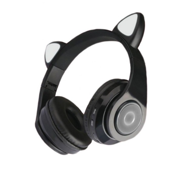 „Cat Ear“ Wireless belaidės ausinės su lankeliu - juodos