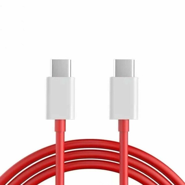 „OnePlus“ Warp Charge Type-C Type-C laidas - raudonas (1,5 m.)