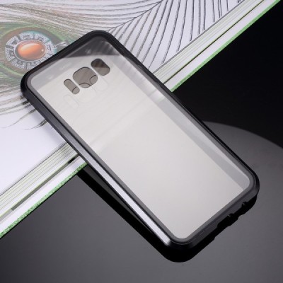 Samsung Galaxy S8 (G950) Frame pilkas (permatomas) magnetinis plastikinis dėklas | Priedai.lt