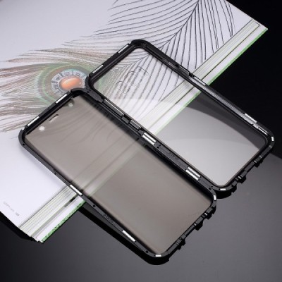 Samsung Galaxy S8 (G950) Frame pilkas (permatomas) magnetinis plastikinis dėklas | Priedai.lt