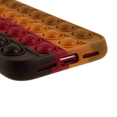 Apple iPhone Xr „Popit“ Bubble minkšto silikono TPU rudas dėklas - nugarėlė | Priedai.lt