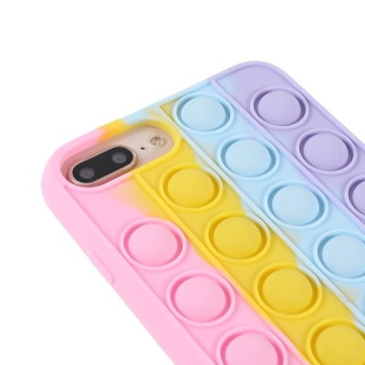 Apple iPhone 6 Plus (6s Plus, 7 Plus, 8 Plus) „Popit“ Bubble minkšto silikono TPU rožinis dėklas - nugarėlė | Priedai.lt