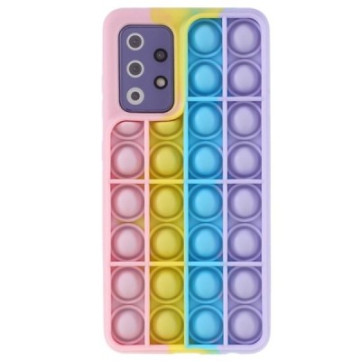 Samsung Galaxy A72 5G (A726B, A725F) „Popit“ Big Bubble minkšto silikono TPU rožinis dėklas - nugarėlė | Priedai.lt