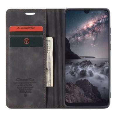 Xiaomi Mi 9 (Mi 9 Explorer) CaseMe Retro solidus atverčiamas juodas odinis dėklas - knygutė | Priedai.lt