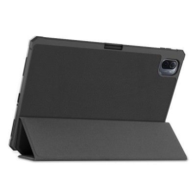 Xiaomi Pad 5 atverčiamas juodas odinis dėklas - knygutė su vieta liestukui | Priedai.lt
